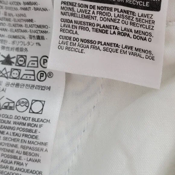 LEVIS striped classic chino shorts blue Sz 18/34w - Picture 9 of 9